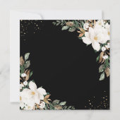 Invitation Ivory Magnolias Coton Floral Mariage (Dos)