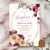 Invitation Ivory Marsala Citrouille Baptême