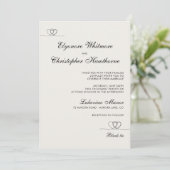 Invitation Ivory Modern Chic Mix and Match Wedding (Debout devant)