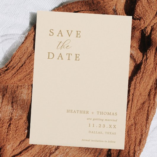 Invitation Ivory Modern Wedding Sauvez Les Dates