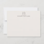 Invitation Ivory Monogram Initials Golf Stationery Note Card (Devant)