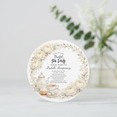Invitation Ivory Palette Tea Party Bridal Shower (Debout devant)