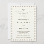 Invitation Ivory Pearl Bible Verse Christian Wedding (Devant)