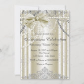 Invitation Ivory Pearl Quinceanera (Devant)