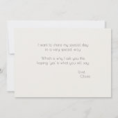 Invitation Ivory Peony Flowers Serez-Vous Ma Femme D'Accueil (Dos)