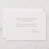 Invitation Ivory Peony Flowers Serez-Vous Ma Fille De Fleurs (Dos)