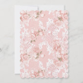 Invitation Ivory Pink Roses Love is in Bloom Bridal Shower (Dos)