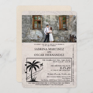 Invitation Ivory Puerta Vallarta Mariage du passeport