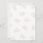 Invitation Ivory & Sand | Botanical Oval Wedding (Dos)