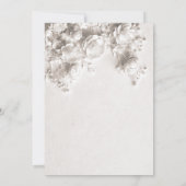 Invitation Ivory Sculpté Roses Fleuries 3D Mariage (Dos)