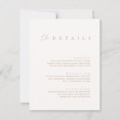 Invitation Ivory & Taupe Détails du Mariage (Devant)