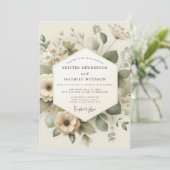 Invitation Ivory Verdant Meadow Wedding (Debout devant)