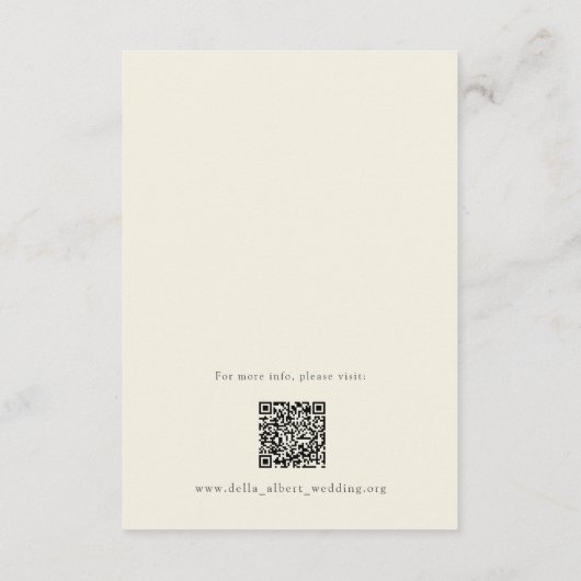 Invitation Ivory Wedding Details Qr Code Enclosure Card (Dos)