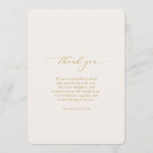 Invitation Ivory Wedding Menu with Elegant Calligraphy (Dos)