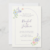 Invitation Ivory | Whimsical Floral Arch Script Wedding (Devant)