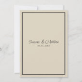 Invitation Ivory white brown black wildflower winter RSVP (Dos)