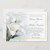 Invitation Ivory White Calla Lily Mariage (Devant)