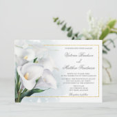 Invitation Ivory White Calla Lily Mariage (Debout devant)