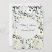 Invitation Ivory White Watercolor Floral Engagement (Dos)