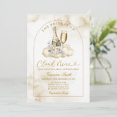 Invitation Ivory Wine The Bride is Cloud Nine Bridal Shower (Debout devant)