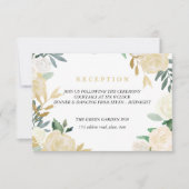 Invitation Ivory Wreath Wedding Détails de la réception Monna (Devant)