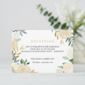 Invitation Ivory Wreath Wedding Détails de la réception Monna (Debout devant)