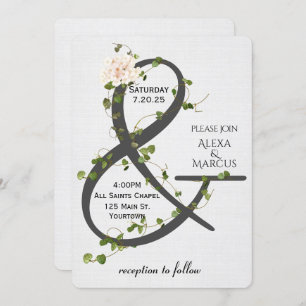 Invitation Ivy et Ampersand Mariage