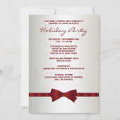 Invitation Ivy Red Bow Cravate Corporate Christmas Party (Devant)