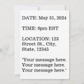 Invitation J'❤️ adore la finance (Dos)