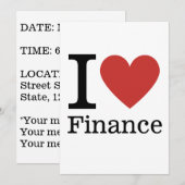 Invitation J'❤️ adore la finance (Devant / Derrière)