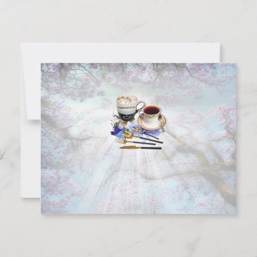 Invitation Jacaranda Blooms & Lily Bouquet Thème (Dos)