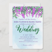 Invitation Jacaranda Mariage bleu ciel (Devant)