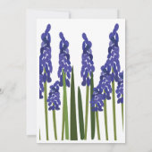 Invitation Jacinthe des vignes fleur bleue pourpre mariage fl (Dos)