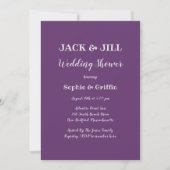 Invitation Jack et Jill Douche violette pour deux invités (Devant)