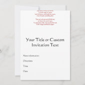 Invitation Jack et Jill montèrent la colline (Dos)