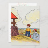 Invitation Jack et Jill montèrent la colline (Devant / Derrière)