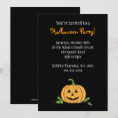 Invitation Jack O Lantern (Devant / Derrière)