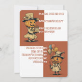 Invitation Jack-o'-lantern d'Halloween en Orange (Devant)