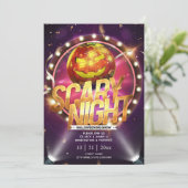 Invitation Jack-O-Lantern Disco Ball Adulte Halloween Party (Debout devant)