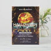 Invitation Jack-O-Lantern Disco Ball Adulte Halloween Party (Debout devant)