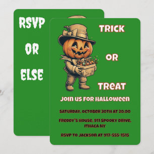 Invitation Jack-o'-lantern Halloween