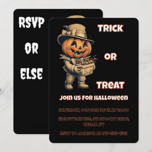Invitation Jack-o'-lantern Halloween