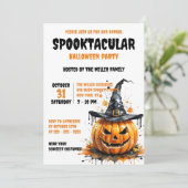 Invitation Jack-o’-Lanterne Spooktaculaire portant le Casquet (Debout devant)