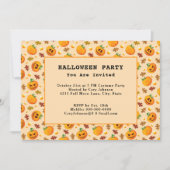Invitation Jack o' Lanterns Citrouille Automne Halloween (Devant)