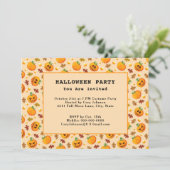 Invitation Jack o' Lanterns Citrouille Automne Halloween (Debout devant)