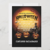 Invitation Jack O Lanterns Dark House Halloween Party (Devant)