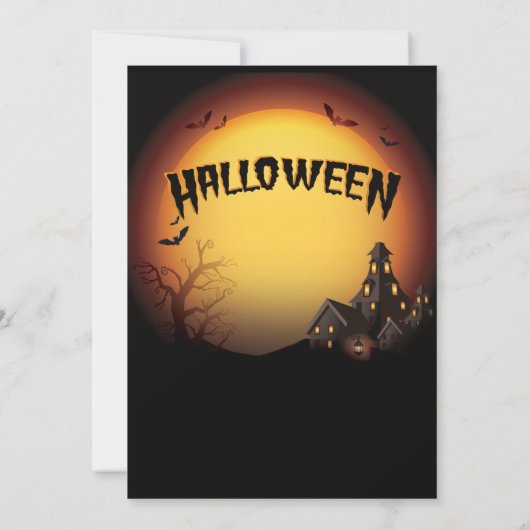 Invitation Jack O Lanterns Dark House Halloween Party (Dos)