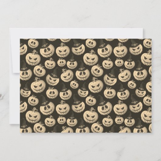 Invitation Jack o' Lanterns & Ghost Citrouilles fête d'Hallow (Dos)