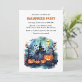 Invitation Jack O’Lanterns Haunted Mansion Halloween Party (Debout devant)