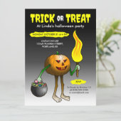 Invitation Jack O'lantern à son premier Trick or Treat (Debout devant)